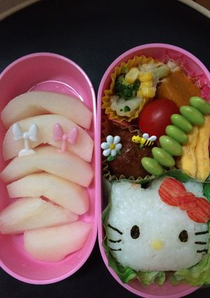 簡単キティー弁当♫-レシピのメイン写真