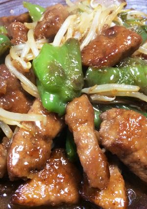 鉄分補給♡豚レバーとピーマンともやし炒め-レシピのメイン写真