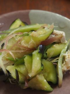ナスとササミの生姜醤油和え-レシピのメイン写真