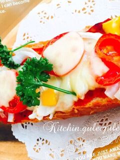 新タマネギ&トマトのピザトースト-レシピのメイン写真