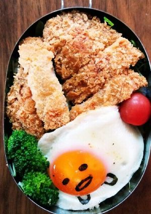 ぐでたまカツ丼弁当。-レシピのメイン写真