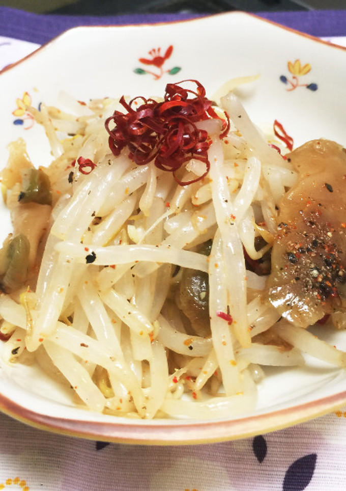 搾菜ともやしの黒こしょう和え-レシピのメイン写真