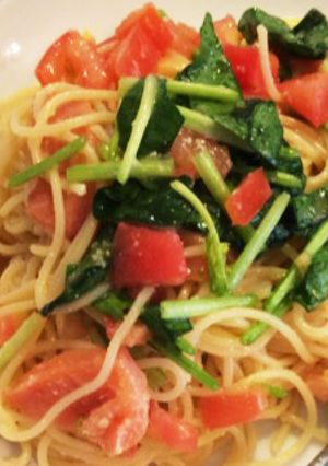 スモークサーモンとトマトの冷製パスタ-レシピのメイン写真