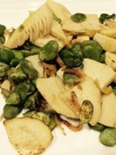 たけのことそら豆の桜エビ味-レシピのメイン写真