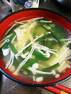 簡単!!にらとえのきの中華スープ-レシピのメイン写真