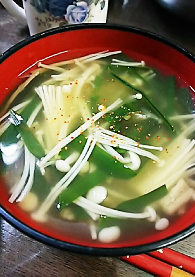 簡単！！にらとえのきの中華スープ-レシピのメイン写真