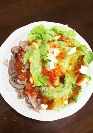 夏バテにも！スイートチリのサラダうどん-レシピのメイン写真