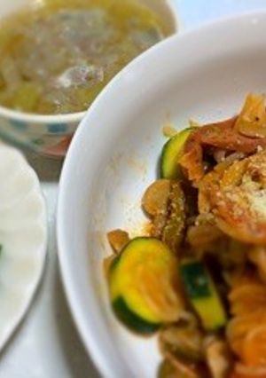 ダイエット夏野菜DEナポリタン-レシピのメイン写真