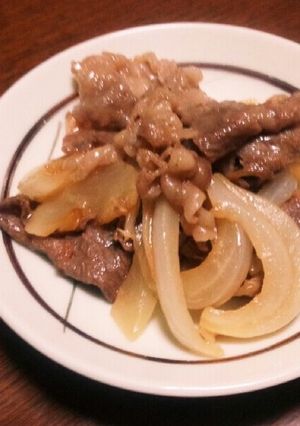 ☆大満足！お肉と玉ねぎの味醂炒め☆-レシピのメイン写真