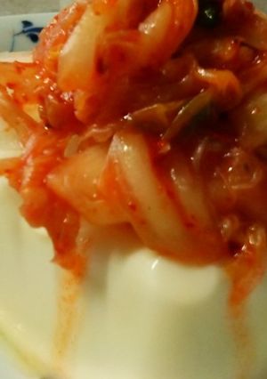 冷奴、キムチのせる~~-レシピのメイン写真