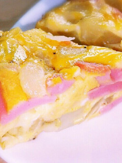 お家にある物で簡単!オムレツ風キッシュ-レシピのメイン写真