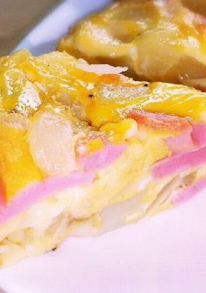 お家にある物で簡単!オムレツ風キッシュ-レシピのメイン写真