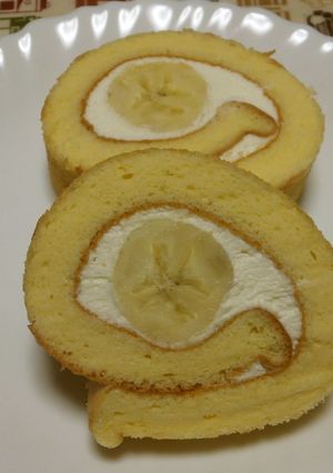 バナナシフォンロールケーキ-レシピのメイン写真