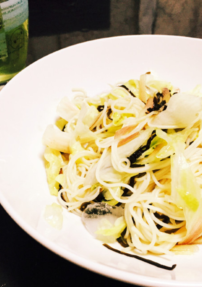 ミョウガとレタスのさっぱり素麺-レシピのメイン写真