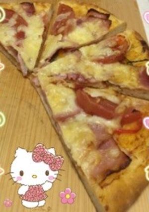 ピザの作り方…パン生地で〜(o˘◡˘o)-レシピのメイン写真
