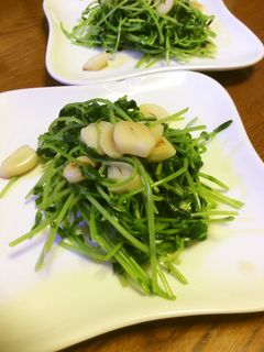 豆苗の炒め物-レシピのメイン写真