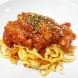 コロコロポ—クのトマトソ—スパスタ