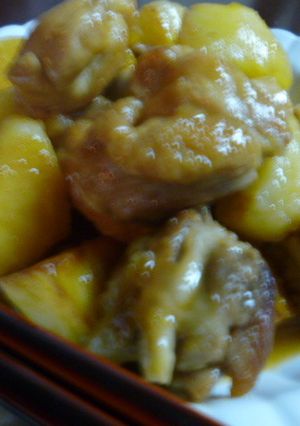 鶏肉とじゃがいものフルーチェ甘辛煮込み-レシピのメイン写真