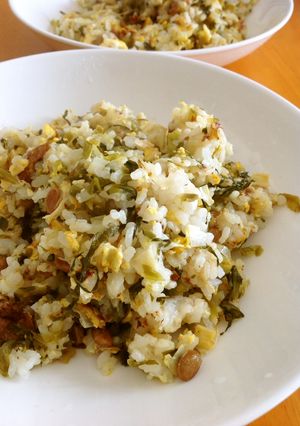 ボリュームアップに納豆入り高菜炒飯-レシピのメイン写真