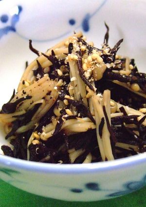 繊維たっぷり☆ひじきとえのきで簡単煮物-レシピのメイン写真