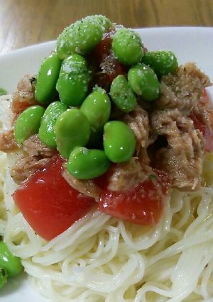 簡単！ツナとトマトの洋風そうめん♪パスタ-レシピのメイン写真