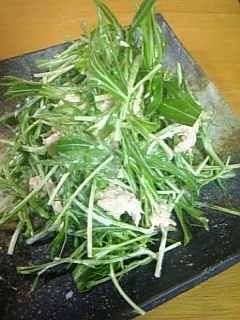 水菜とツナのサラダ-レシピのメイン写真