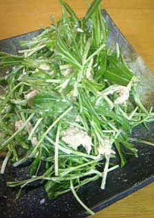 水菜とツナのサラダ-レシピのメイン写真