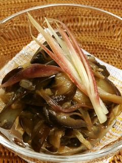 なすと茗荷(みょうが)のきんぴら-レシピのメイン写真