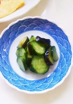 きゅうりとなすの梅昆布茶の浅漬け☆-レシピのメイン写真