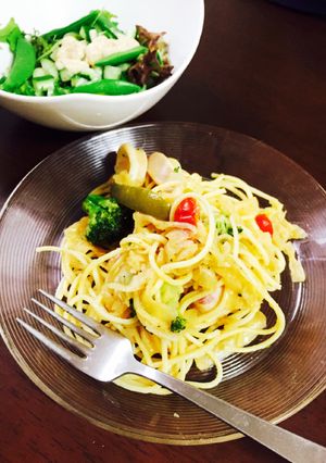 いかと切り干し大根の彩りパスタ-レシピのメイン写真