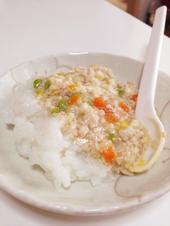 離乳食中期〜 鶏挽肉と豆腐のそぼろあん-レシピのメイン写真