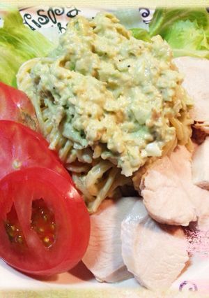 夏メニューキャベツナアボカドの冷製パスタ-レシピのメイン写真