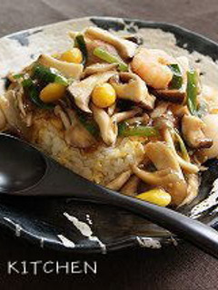 たっぷりきのこのあんかけ炒飯-レシピのメイン写真