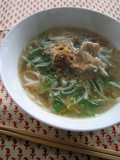 水菜のアジアな煮麺-レシピのメイン写真