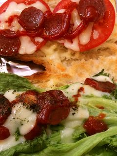 チーズとろとろサラミレタストマトサンド!-レシピのメイン写真