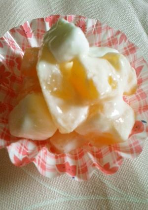 マシュマロと缶詰フルーツのサラダ-レシピのメイン写真