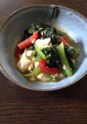 くずし豆腐と小松菜炒め-レシピのメイン写真