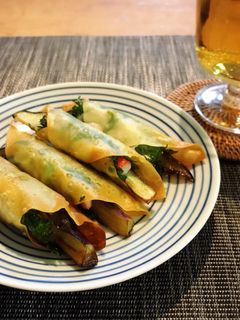 農家レシピ!褒められ!夏野菜ワンタン春巻-レシピのメイン写真