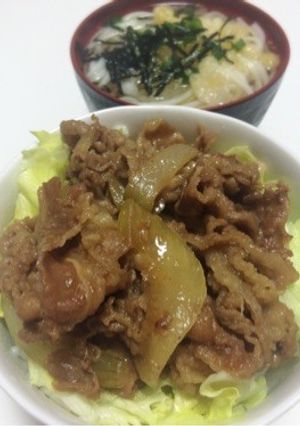 シャキシャキレタスのスタミナ牛丼-レシピのメイン写真