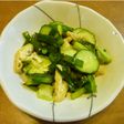 きゅうりとにらの酢の物