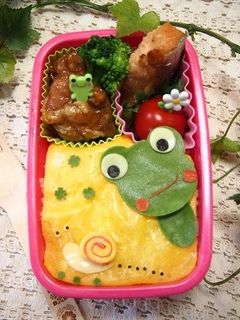 カエルくんとかたつむりちゃん弁当-レシピのメイン写真