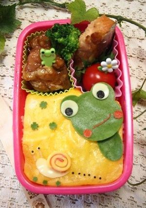 カエルくんとかたつむりちゃん弁当-レシピのメイン写真