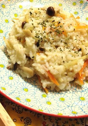 ごぼうとしめじのヘルシーリゾット-レシピのメイン写真