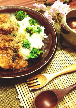 里芋と鳥肉のキーマカレー＆菜の花ご飯-レシピのメイン写真