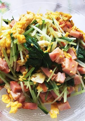 水菜とベーコンのポン酢サラダ-レシピのメイン写真