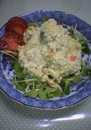 ヘルシー♪ポテサラアボカド豆腐-レシピのメイン写真
