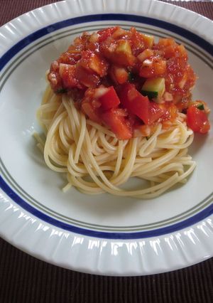 トマトの冷製パスタ-レシピのメイン写真