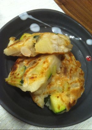 エビとズッキーニのミニお好み焼き-レシピのメイン写真