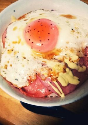 超簡単！ハムと卵のどんぶりご飯-レシピのメイン写真