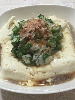 育毛!おぼろ豆腐のオクラ山かけ-レシピのメイン写真